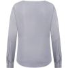 Chemisier Chiffon, Col Rond, Dos, Gris argent