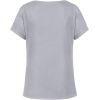 Chemisier Chiffon, Col Rond, Dos, Manches courtes, Gris argent