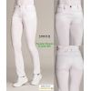 Jean Blanc Tendance pour Femme, Tissu Eco-Responsable, Confort du Stretch