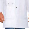 Blouse Homme 7/8ème, 2 poches basses, Blanc, Boutons Pressions