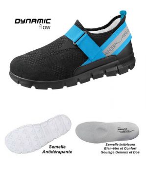 Chaussures de Travail, Dessus Textile Tricoté, Bien-être et Confort, Noir