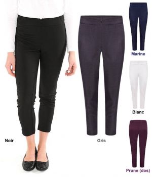 Pantalon Femme 7/8ème, Confortable et Elegant, Polyester Sergé Doux