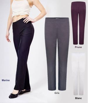 Pantalon Esthéticienne, Taille 36 à 42, Coiffeuse, Confortable et Entretien Facile.
