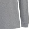 Polo Homme Manches Longues, Gris chiné, Poignets côtelés