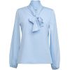 Chemisier Bow Blouse, Bleu ciel