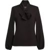 Chemisier Bow Blouse, Noir