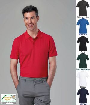 Polo Homme Performance, 100% Polyester, Entretien Facile, Séchage rapide