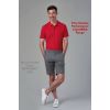 Polo Homme Performance, 100% Polyester, Rouge présenté avec short