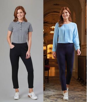 Pantalon Femme, Jersey et Stretch, Grand Confort, Chic et Décontracté