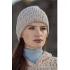 Bonnet Irlandais en Pure Laine Vierge, Beige Chiné