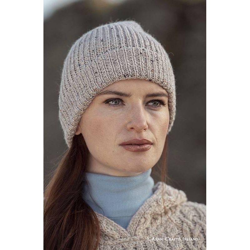 Bonnet irlandais chaud laine mérinos Aran Crafts