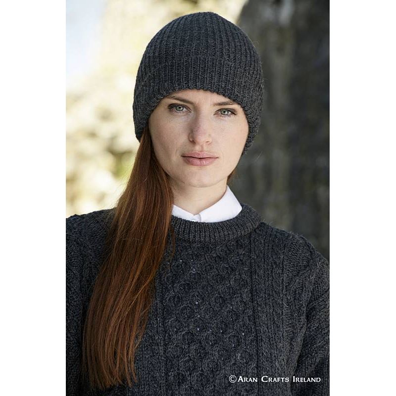 Bonnet irlandais chaud laine mérinos Aran Crafts