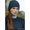 Bonnet Irlandais en Pure Laine Vierge, Association de Laine Marine et Vert Bouteille