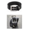 Ceinture cuir noir de qualité, Longueur 110 cm, recoupable