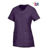 Blouse Médicale Femme, Tissu Stretch Super Léger au Porter, Aubergine