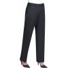 Pantalon Femme, Jambe droite, 2 poches latérales, Noir
