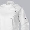 Veste de Cuisine Femme, Fermeture par boutons-pression