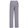 Pantalon de cuisine blanc bleu, Dos