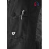 Veste de Cuisine Homme, Légère, Noir, Poche sur la manche