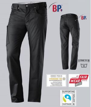 Jean Homme Noir, Coupe Modern Fit, 5 poches, Léger et Confort Stretch