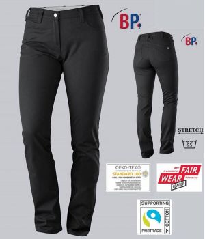 Jean 5 poches Noir Femme, Confort Stretch, Agréablement Léger
