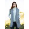 Cardigan Irlandais sans manches, 100% Laine Mérinos, Gris