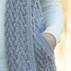 Cardigan Irlandais sans manches, Col châle, Gris, points à chevrons traditionnels