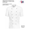 veste chef, manches 1/2, avec boutons amovibles