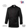 Veste grand chef, noire, Comfortech-Stretch, pouvant bouillir.