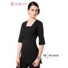 Tunique blouse esthétique, Manches 3-4, Noire, confort bi-stretch