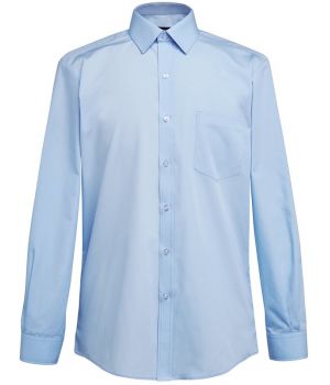 Chemise Homme, Bleue, Manches Longues, Coupe classique, Poche poitrine.