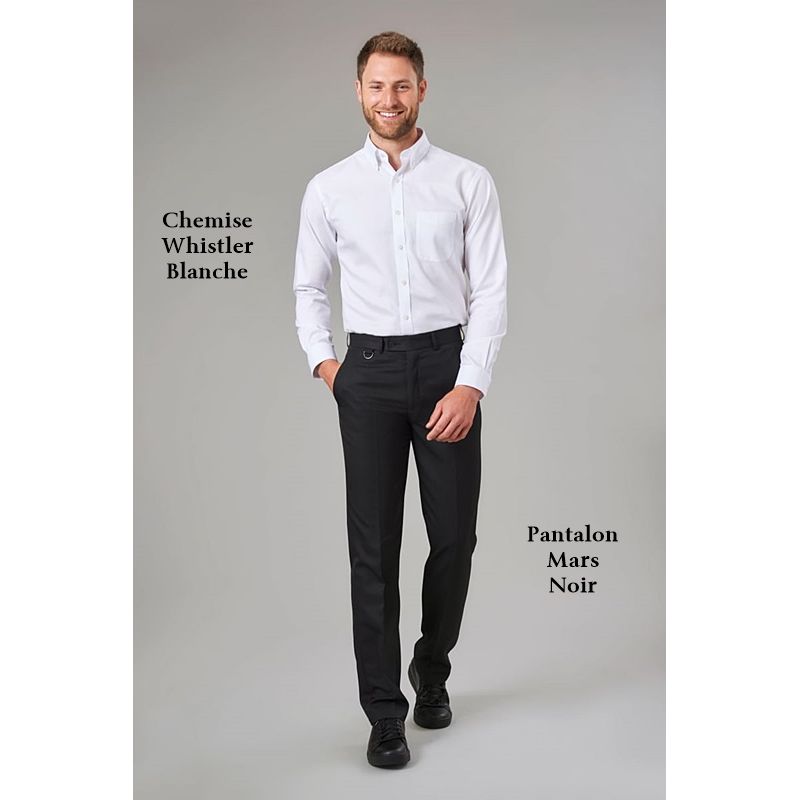 Essentials Pantalon Chino sans Pince Infroissable Coupe Ajustée Homme  : : Mode