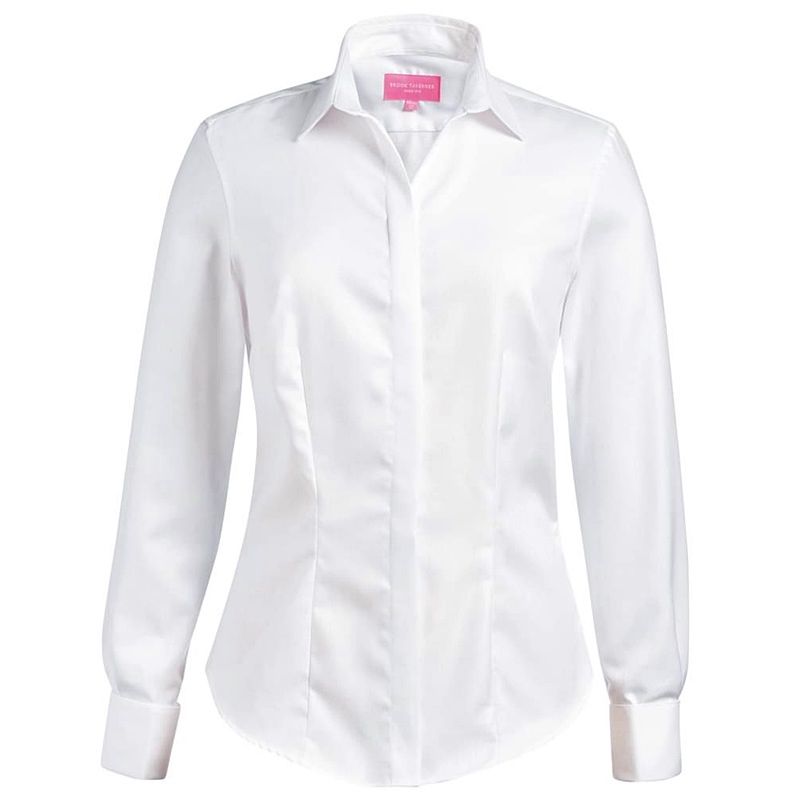 Chemisier Femme Manches Longues Blanc Avec Cravates - Boutonné, Style Travail élégant - Tailles XS à XL