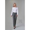 Pantalon femme chic, coupe droite, Gris clair