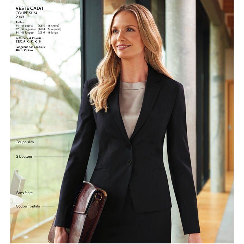 Manteau cintré avec boutons noir femme