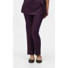 Pantalon Femme, Confortable et Elegant, Polyester Sergé Doux, Prune