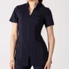 Blouse Beauté, Zip Devant,Marine