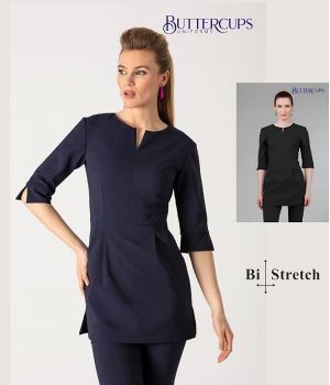 Blouse avec Manches 3/4, Coupe Flatteuse, Tissu Confort Bi-Stretch