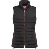 Gilet Matelassé Femme, Sans Manches, Noir