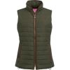 Gilet Matelassé Femme, Sans Manches, Vert Olive