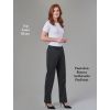 Pantalon Femme, Anthracite PinPoint Porté avec Top Blanc