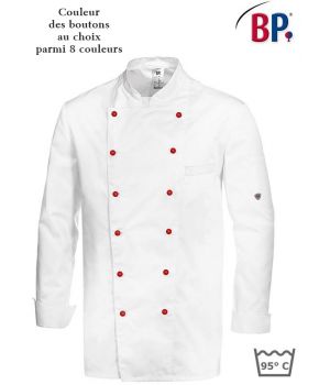 Veste chef, Entretien facile, peut bouillir à 95 °C, PolyCoton