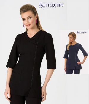 Blouse Beauté, Style Tendance, Zip Pratique Devant, Manches 3/4