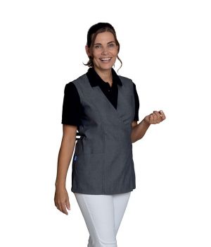 Blouse Cache Coeur Femme, Pratique et Elegante, Gris jeans