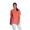 Blouse Médicale Femme, 100% Coton, Rouge et citron vert