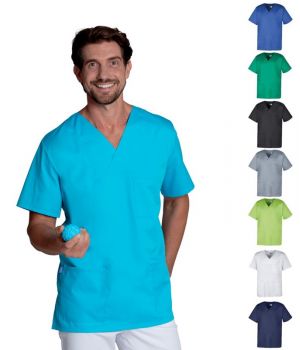 Blouse Médicale Femme et Homme, Col en M pour enfilage et retrait faciles