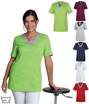 Blouse Médicale Femme, Bicolore, Coupe Sport, Tissu Doux et Léger