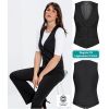 Gilet Barman Femme, Noir, Regular fit, 4 boutons, Gilet Serveuse