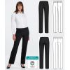 Pantalon femme Coupe droite 2 boutons Noir