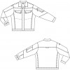 Croquis blouson travail bicolore